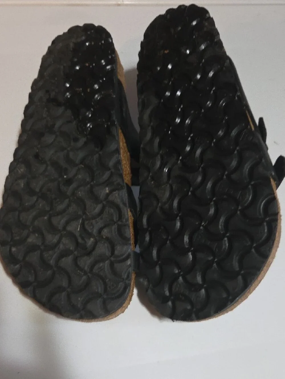 Birkenstock Black Leather Strappy Slide Sandals